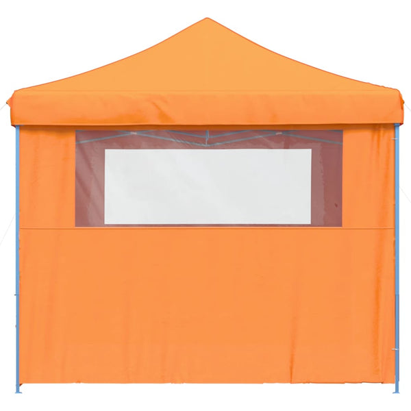 Tenda para festas pop-up dobrável c/ 4 paredes laterais laranja