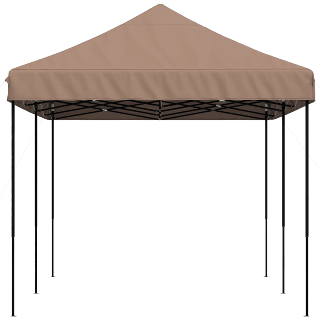 Tenda para festas pop-up dobrável 580x292x315 cm castanho