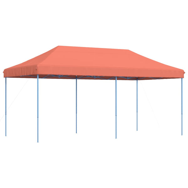 Tenda para festas pop-up dobrável 580x292x315 cm terracotta