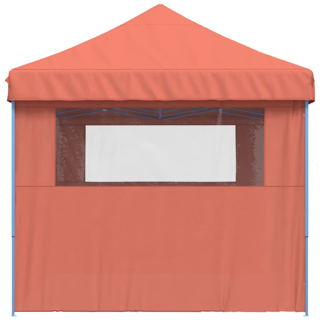 Tenda p/ festas pop-up dobrável 3 paredes laterais terracotta