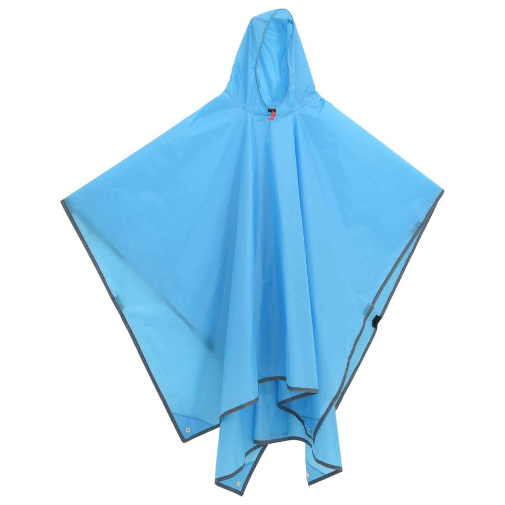 Poncho de chuva com capuz design 2 em 1 223x145 cm azul