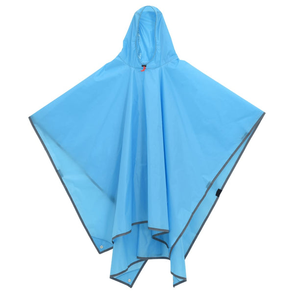 Poncho de chuva com capuz design 2 em 1 223x145 cm azul