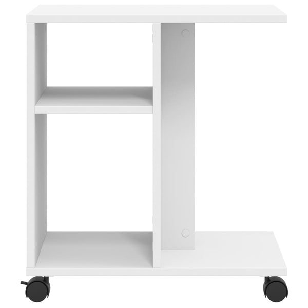 Mesa de apoio c/ rodas 50x30x55 cm derivados de madeira branco