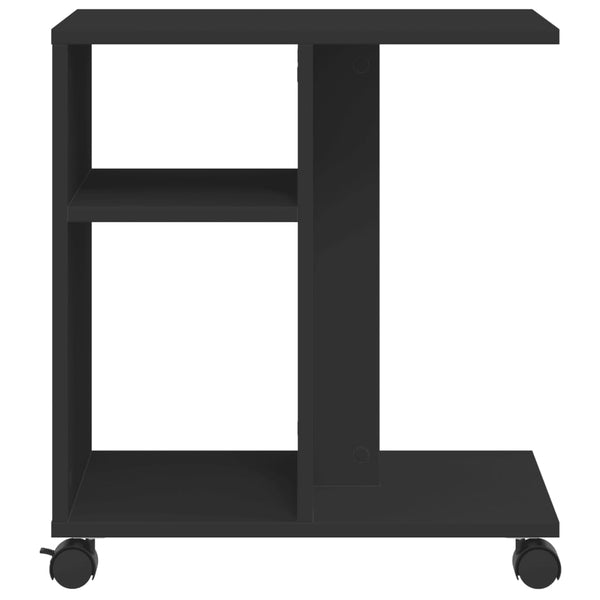 Mesa de apoio c/ rodas 50x30x55 cm derivados de madeira preto