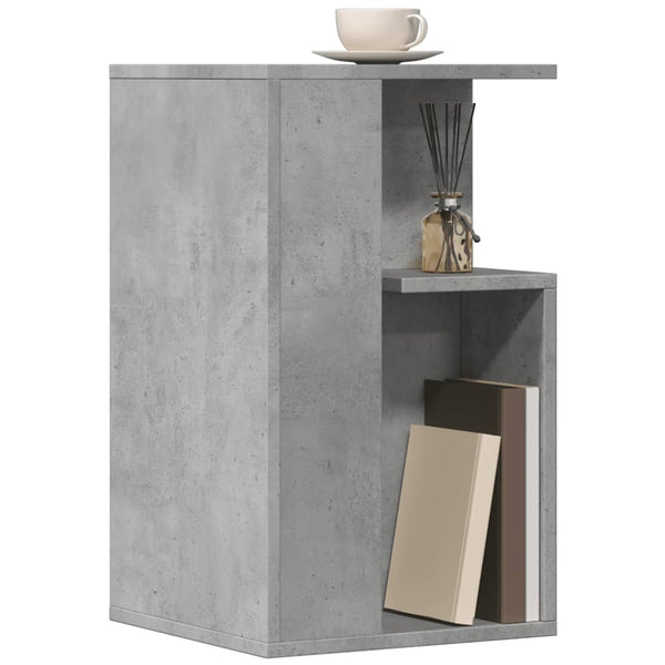 Mesa de apoio 35x35x60 cm derivados de madeira cinzento cimento