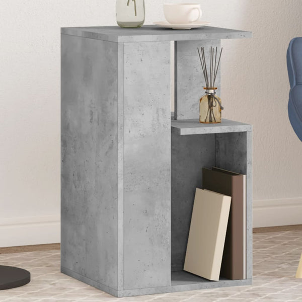Mesa de apoio 35x35x60 cm derivados de madeira cinzento cimento