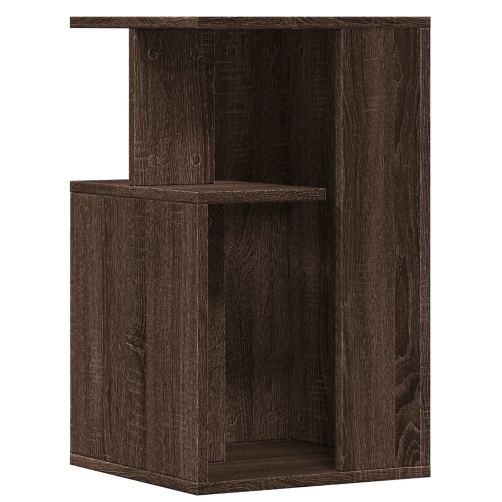 Mesa de apoio 35x35x60cm derivados de madeira carvalho castanho
