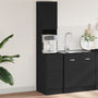 Armário de cozinha 35x50x180 cm derivados de madeira preto