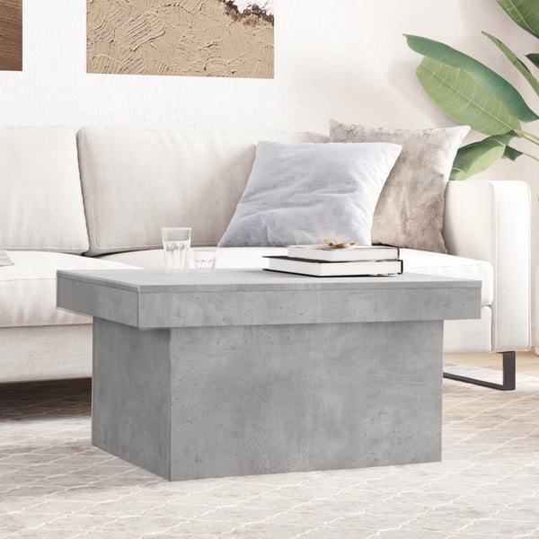 Mesa de centro 80x55x40 cm derivados de madeira cinza cimento