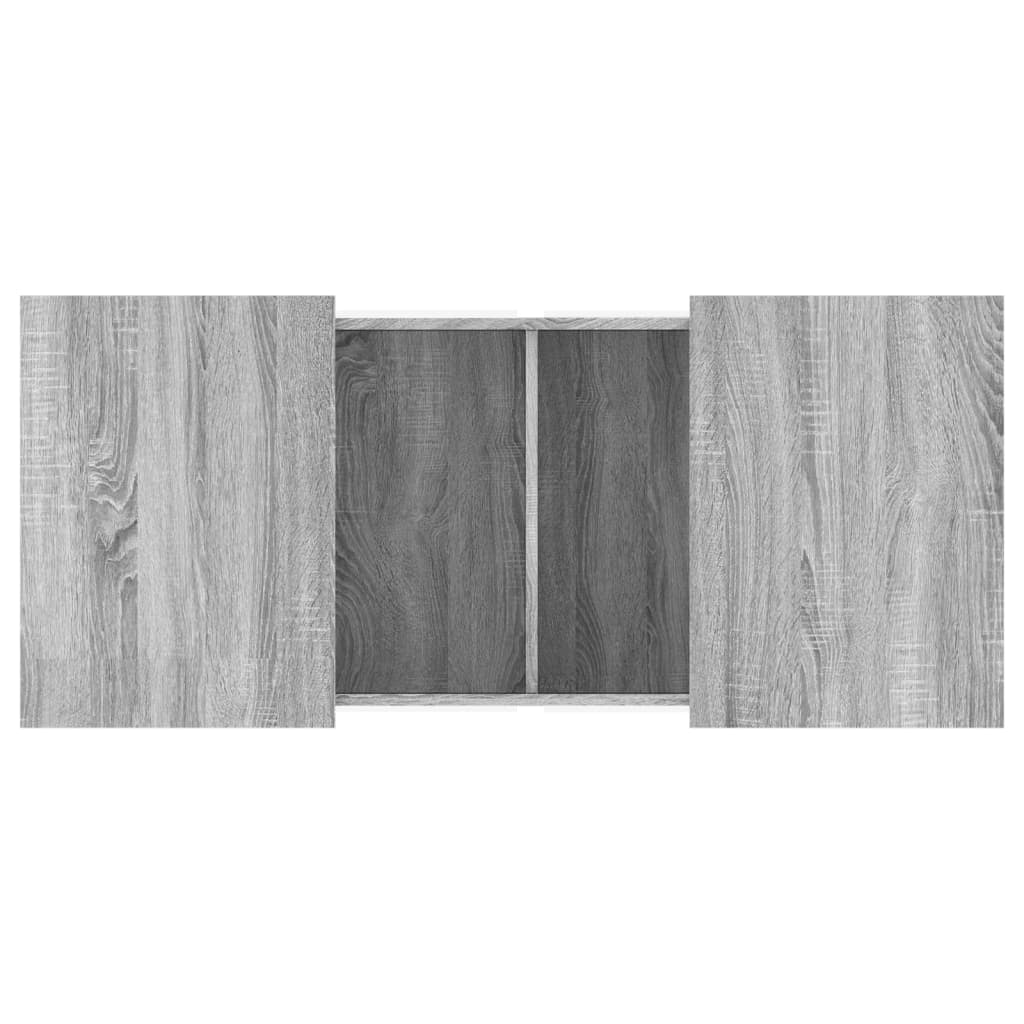 Mesa de centro 80x55x40 cm derivados de madeira cinzento sonoma
