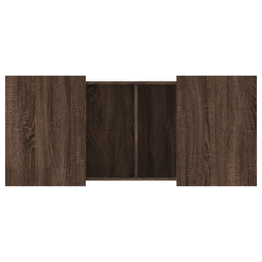 Mesa de centro 80x55x40 cm derivados madeira carvalho castanho