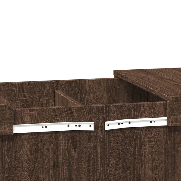 Mesa de centro 80x55x40 cm derivados madeira carvalho castanho