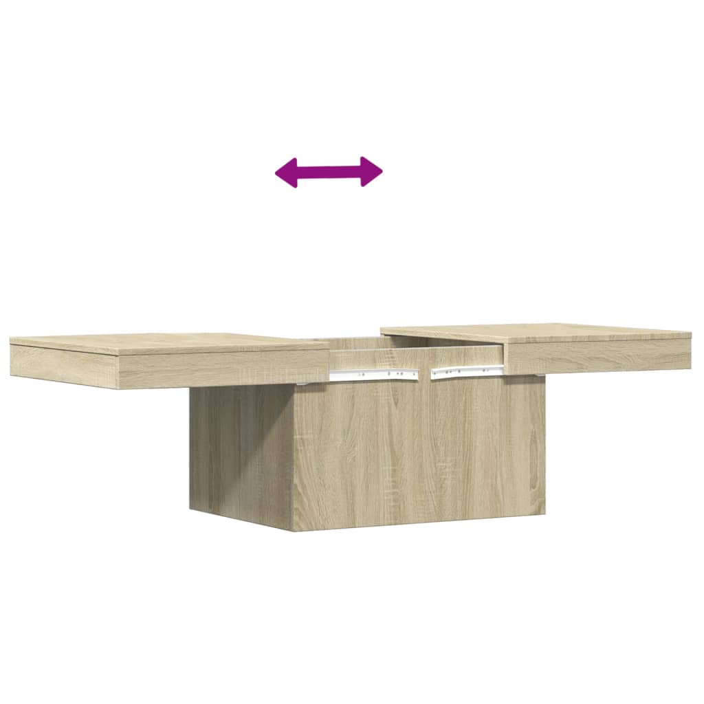 Mesa de centro 100x55x40 derivados de madeira carvalho sonoma