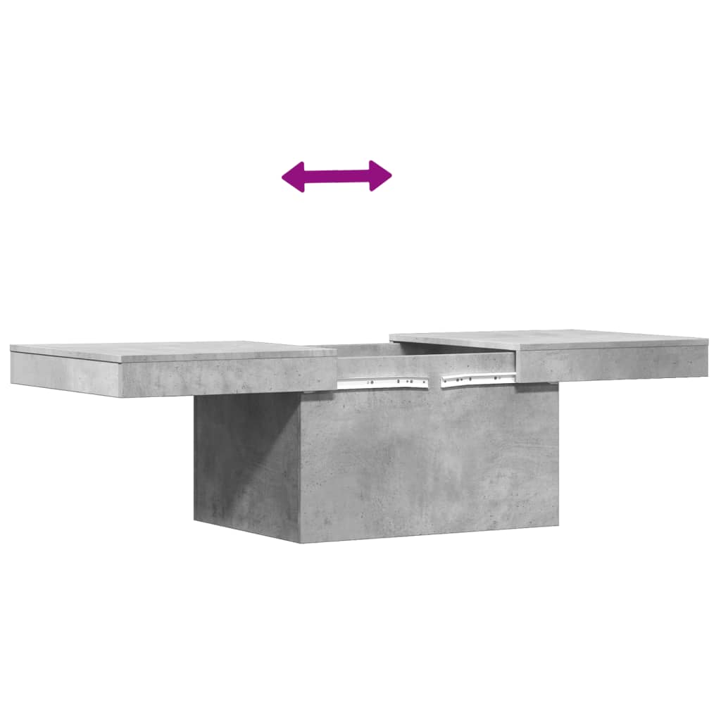 Mesa de centro 100x55x40 derivados de madeira cinzento cimento