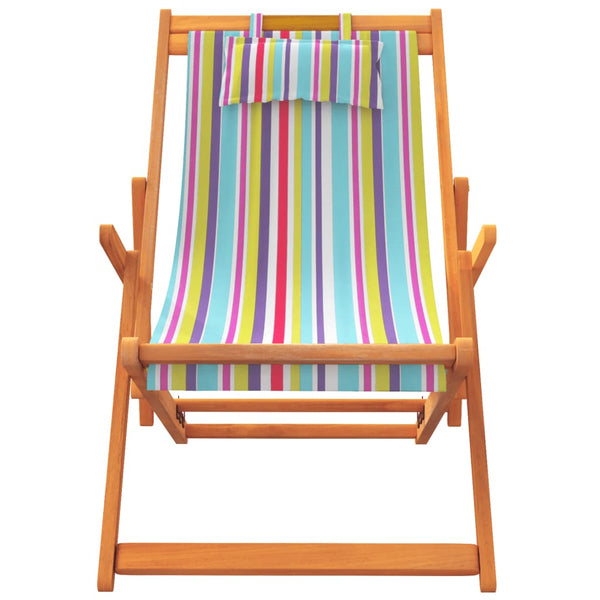 Cadeiras de praia dobráveis 2 pcs tecido multicor