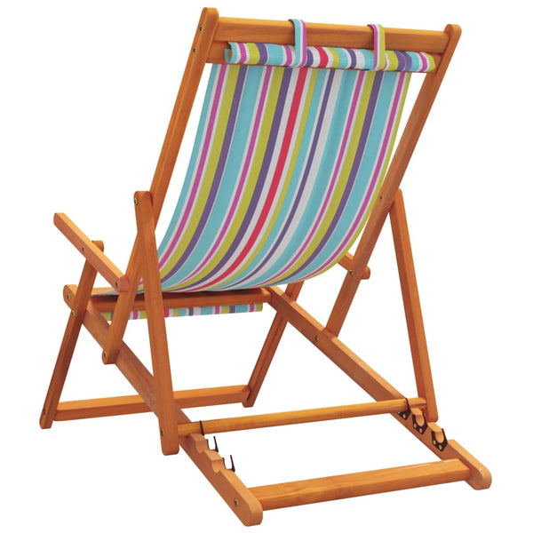 Cadeiras de praia dobráveis 2 pcs tecido multicor