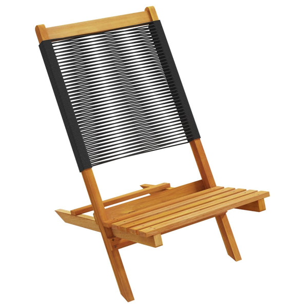 Cadeiras de jardim dobráveis 4 pcs madeira acácia maciça preto