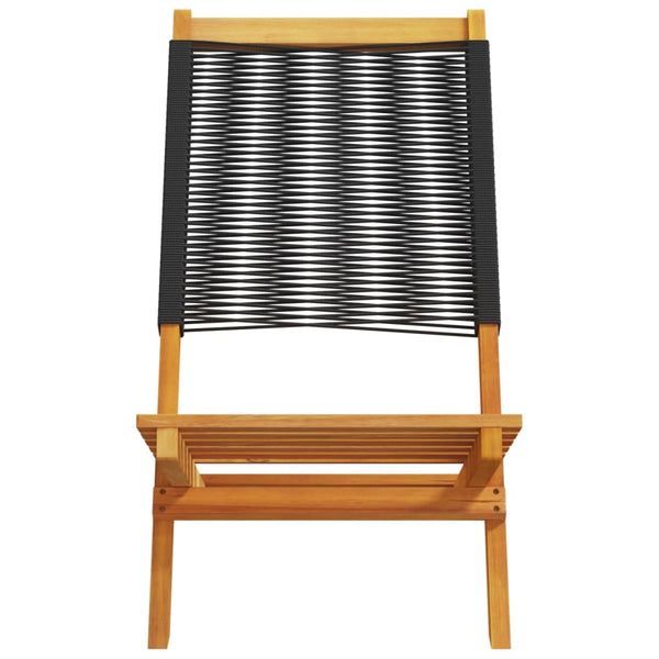 Cadeiras de jardim dobráveis 4 pcs madeira acácia maciça preto