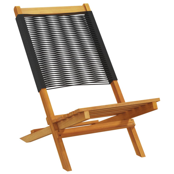 Cadeiras de jardim dobráveis 6 pcs madeira acácia maciça preto
