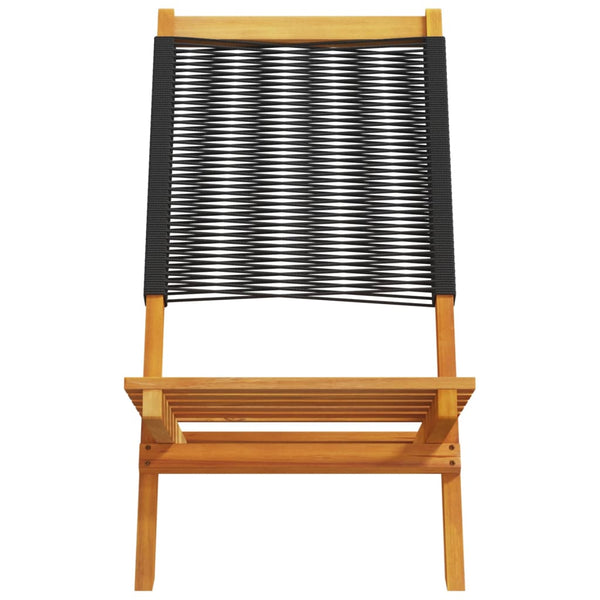 Cadeiras de jardim dobráveis 8 pcs madeira acácia maciça preto