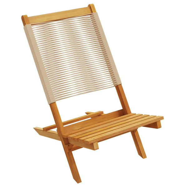 Cadeiras de jardim dobráveis 8pcs madeira de acácia maciça bege