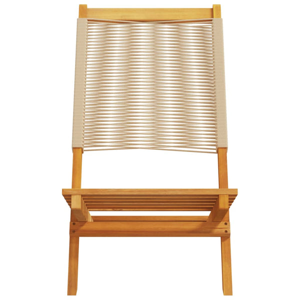 Cadeiras de jardim dobráveis 8pcs madeira de acácia maciça bege