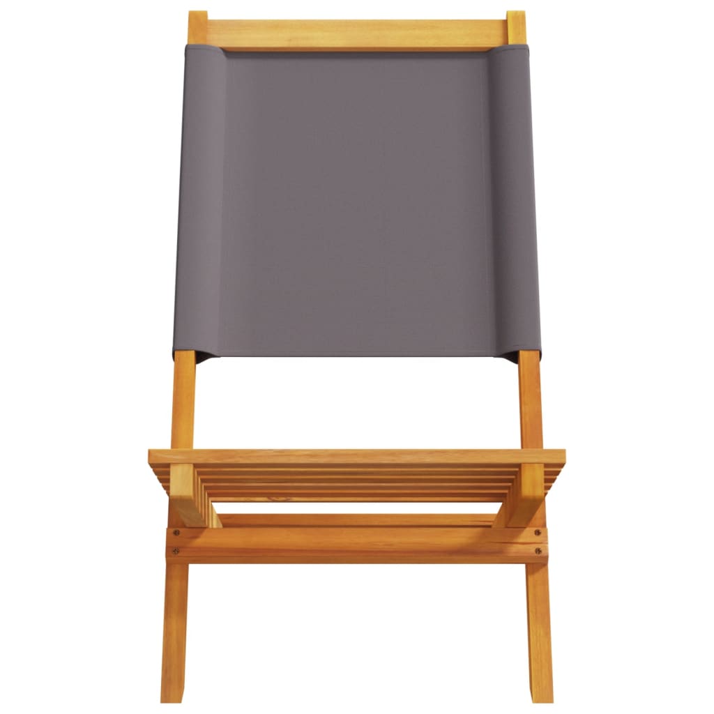 Cadeiras jardim dobráveis 6 pcs tecido/madeira maciça antracite