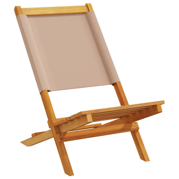 Cadeiras jardim dobráveis 4pcs tecido/madeira cinza-acastanhado