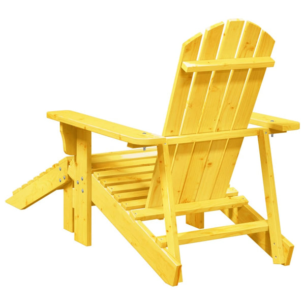 Cadeira adirondack com otomana madeira de abeto maciça amarelo