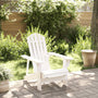 Cadeira adirondack 69x85x90,5 cm madeira de abeto maciça branco