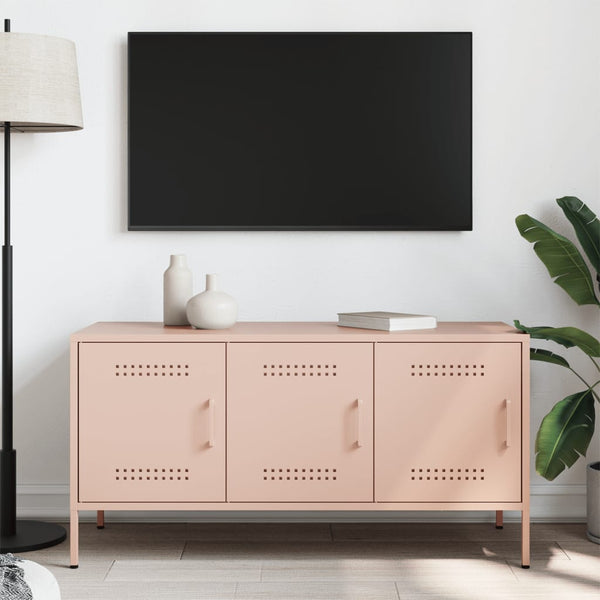 Móvel de TV 100,5x39x50,5 cm aço rosa