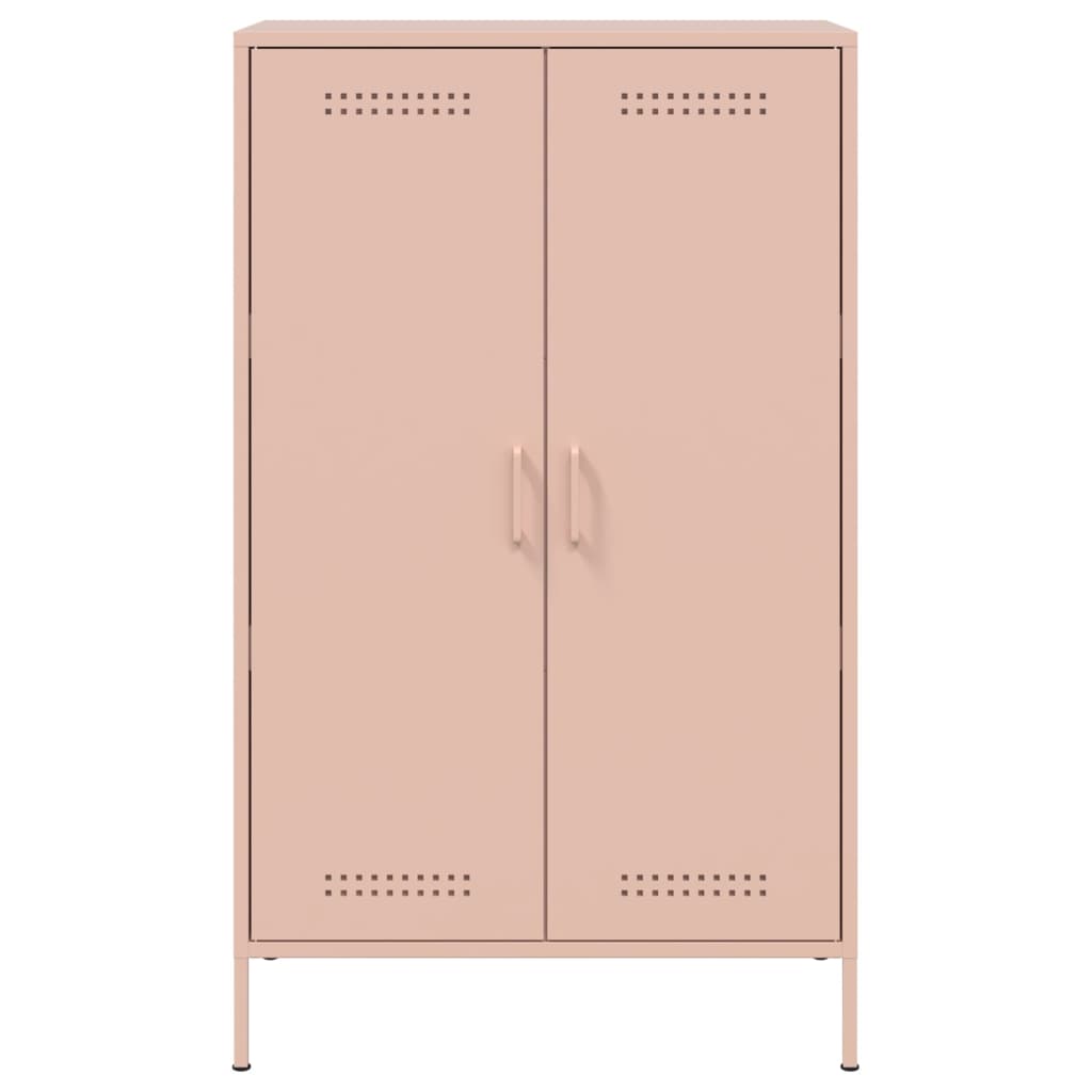 Aparador alto 68x39x113 cm aço rosa