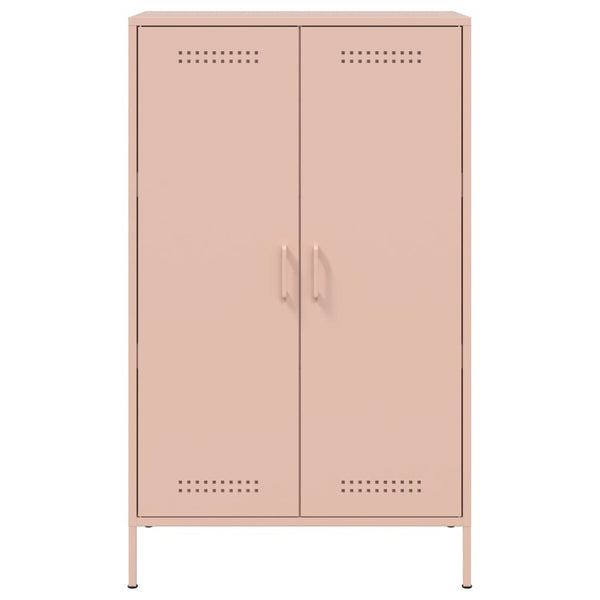 Aparador alto 68x39x113 cm aço rosa