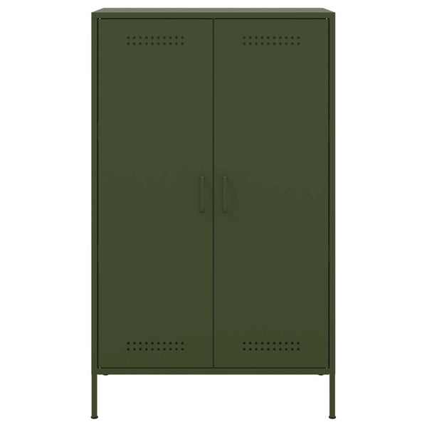 Aparador alto 68x39x113 cm aço verde azeitona