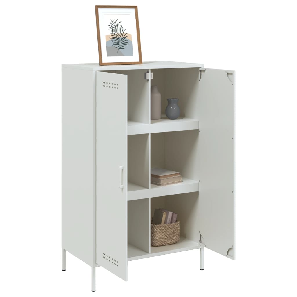 Aparador alto 68x39x113 cm aço branco