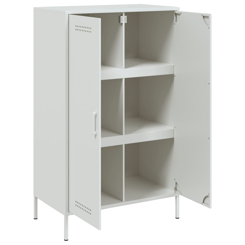 Aparador alto 68x39x113 cm aço branco