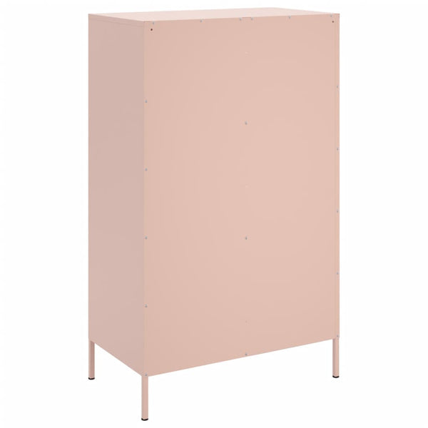 Aparador alto 68x39x113 cm aço rosa