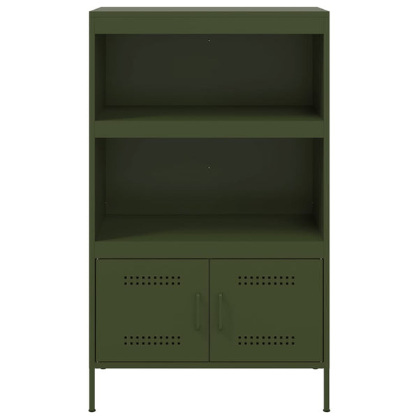 Aparador alto 68x39x113 cm aço verde azeitona