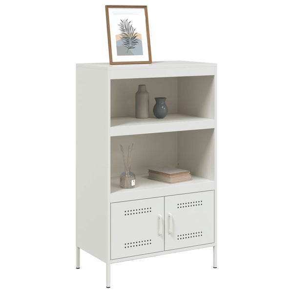 Aparador alto 68x39x113 cm aço branco