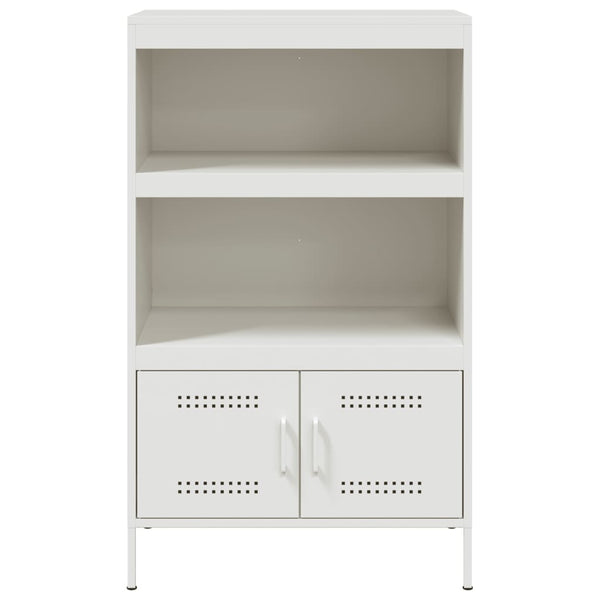 Aparador alto 68x39x113 cm aço branco