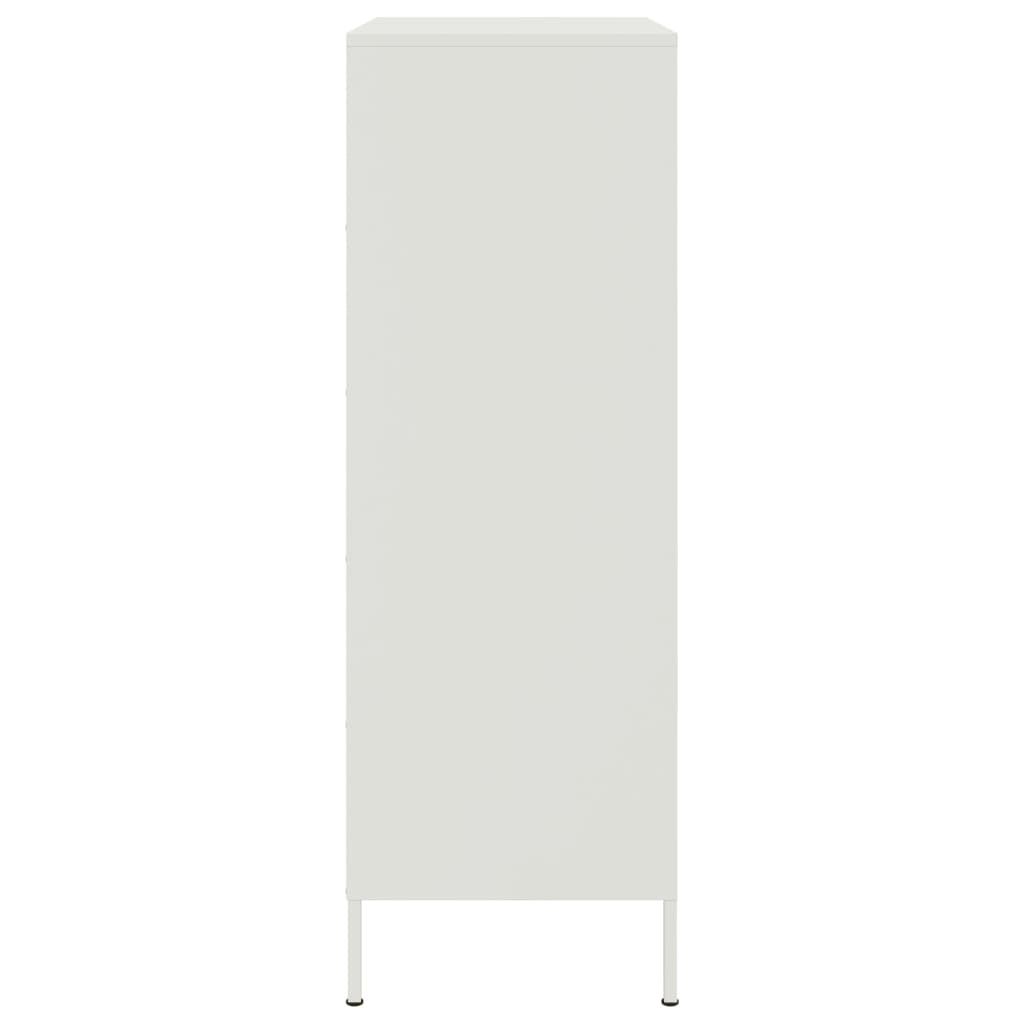 Aparador alto 68x39x113 cm aço branco