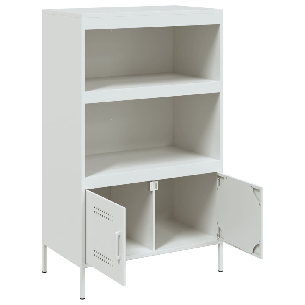 Aparador alto 68x39x113 cm aço branco