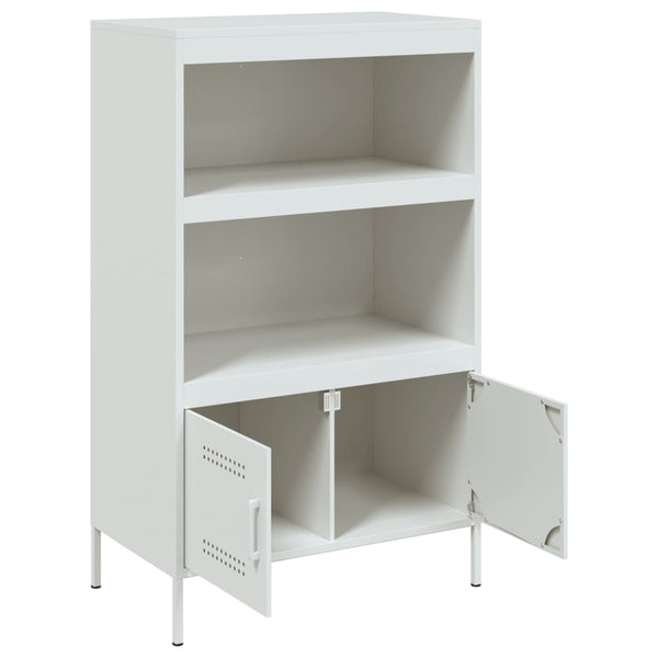 Aparador alto 68x39x113 cm aço branco