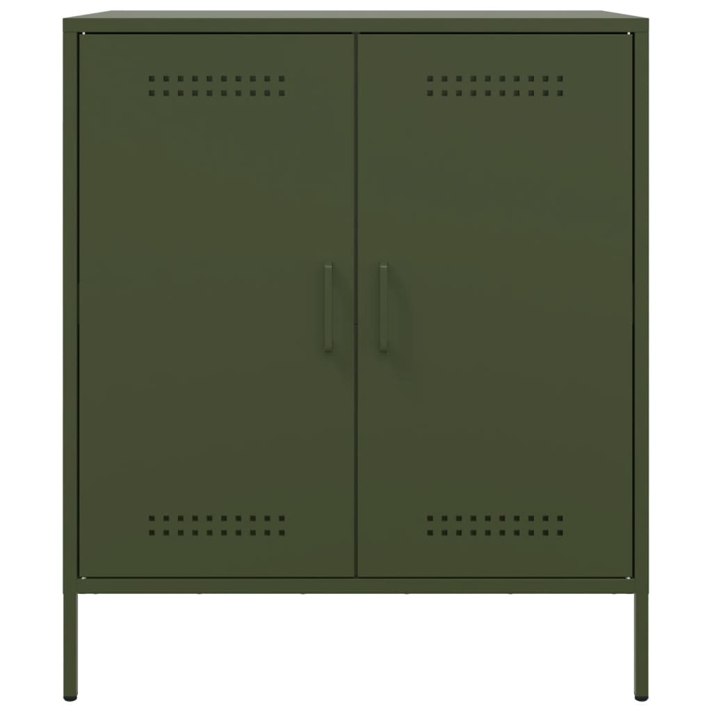 Aparador 68x39x79 cm aço verde azeitona