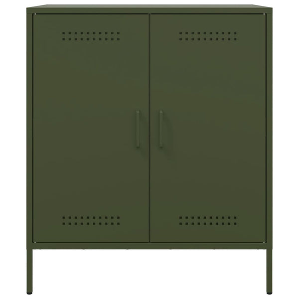 Aparador 68x39x79 cm aço verde azeitona