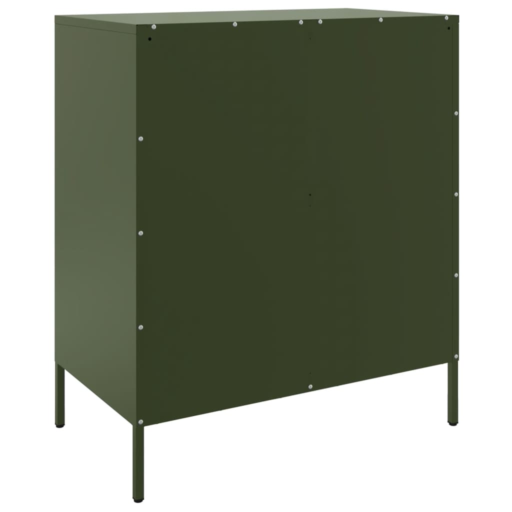 Aparador 68x39x79 cm aço verde azeitona