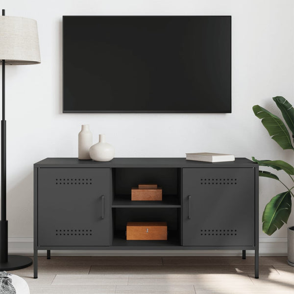 Móvel de TV 100,5x39x50,5 cm aço preto