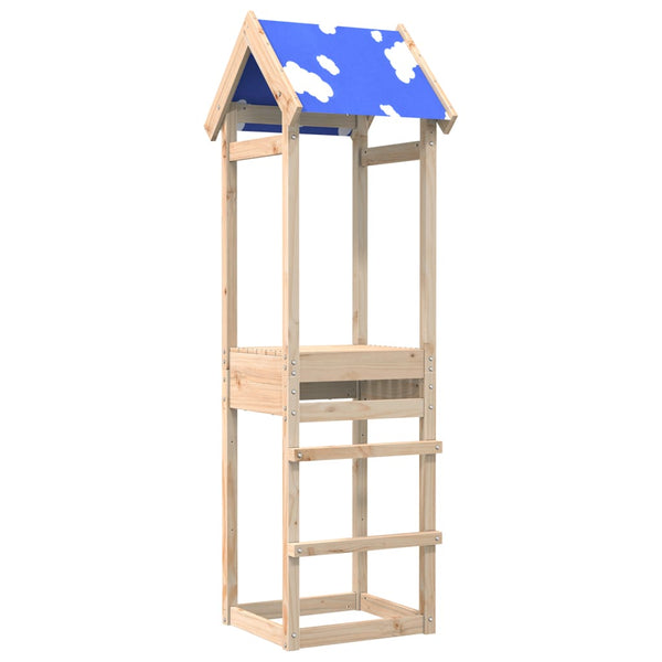 Torre de brincar 52,5x46,5x195 cm madeira de pinho maciça