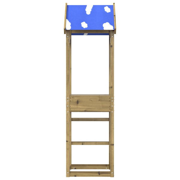 Torre de brincar 52,5x46,5x195 cm madeira de pinho impregnada