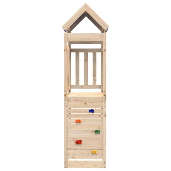 Torre de brincar + parede escalar 110,5x52,5x215cm pinho maciço